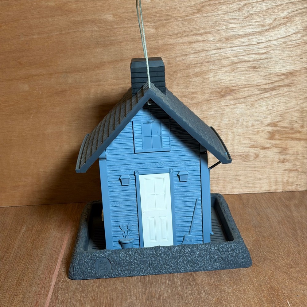 Blue Miniature‎ House Bird Feeder Decorative Garden Accent Hanging
Outdoor water